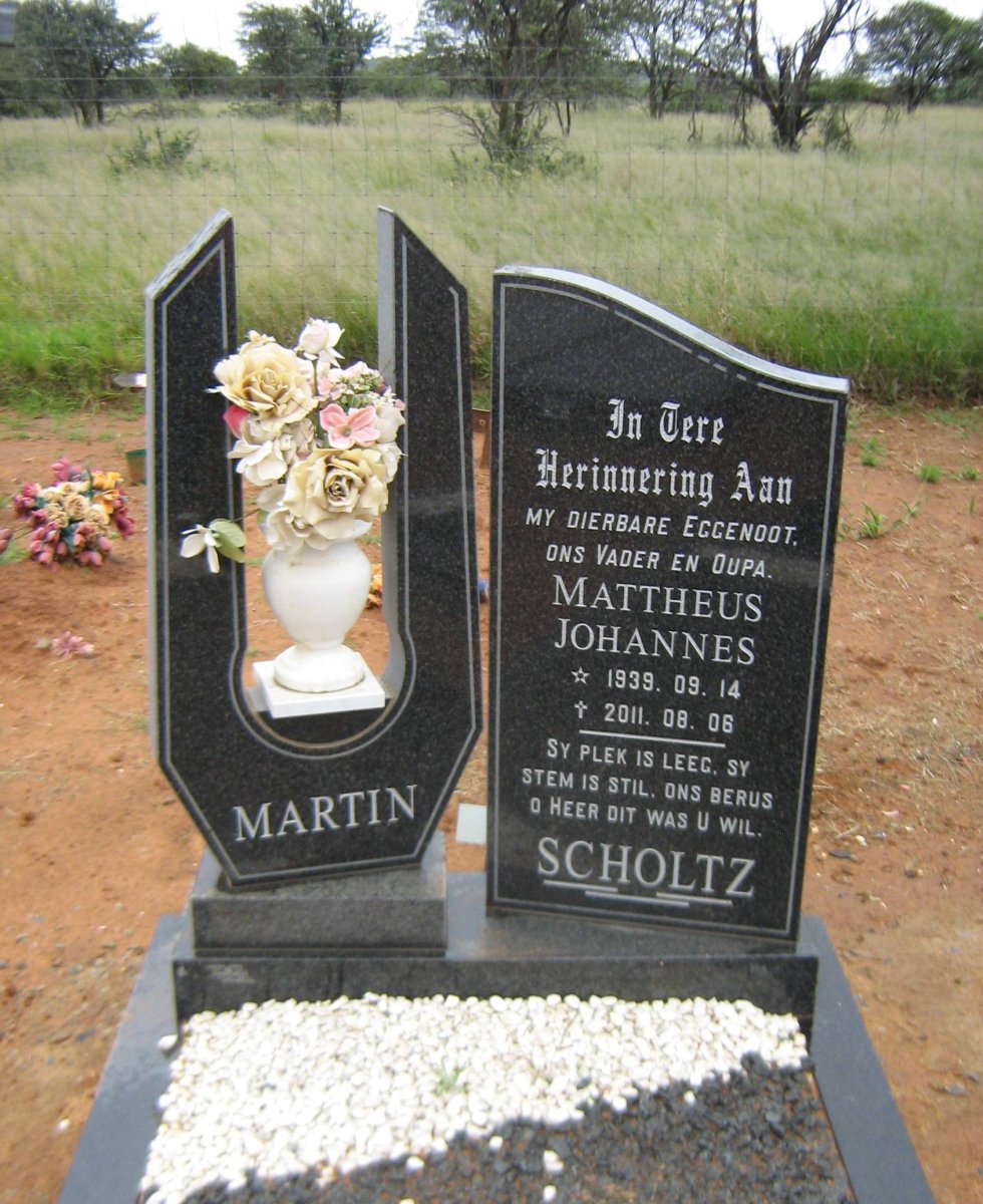 SCHOLTZ Mattheus Johannes 1939-2011