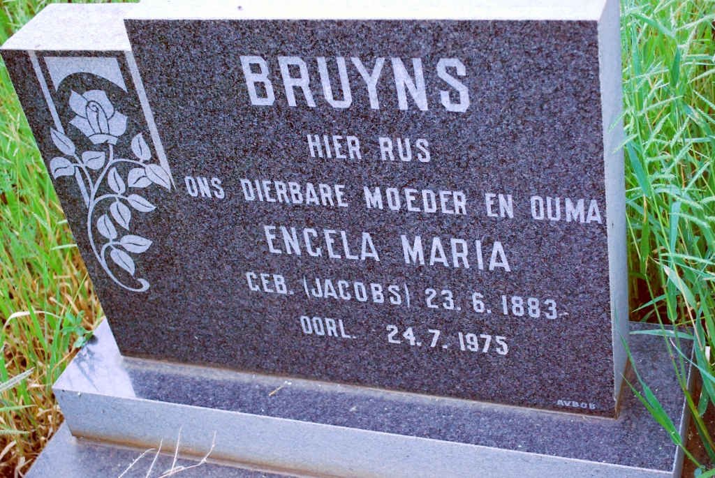 BRUYNS Engela Maria nee JACOBS 1883-1975