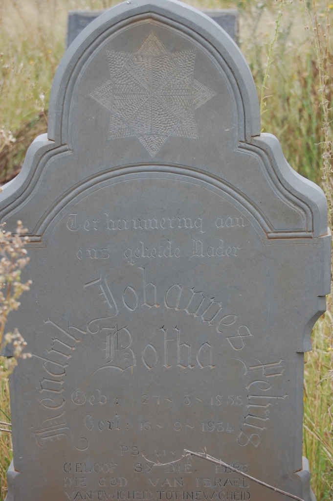 BOTHA Hendrik Johannes Petrus 1855-1934