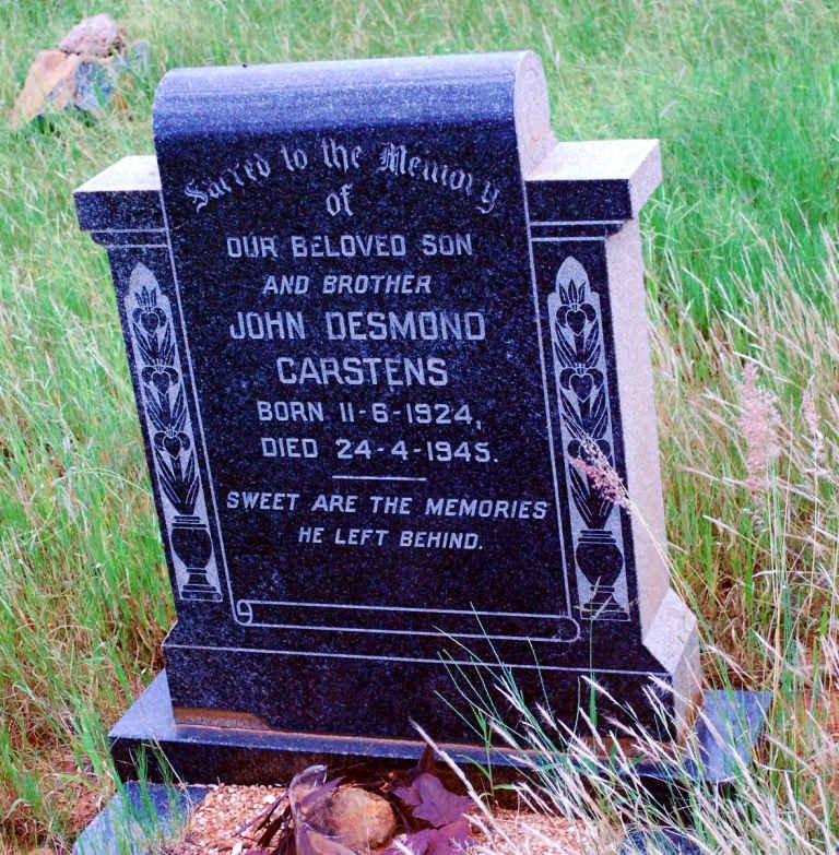 CARSTENS John Desmond 1924-1945