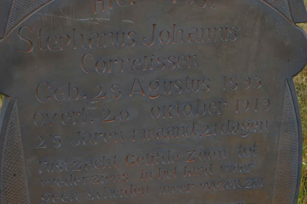 CORNELLISEN Stephanus Johannis 1893-1919
