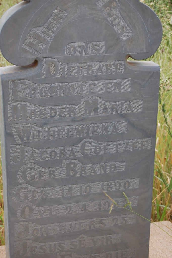 COETZEE Maria Wilhelmiena Jacoba 1890-19?3
