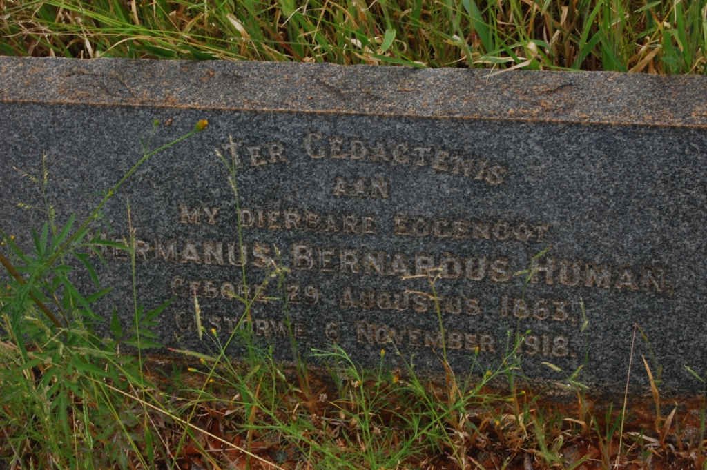 HUMAN Hermanus Bernardus 1863-1918