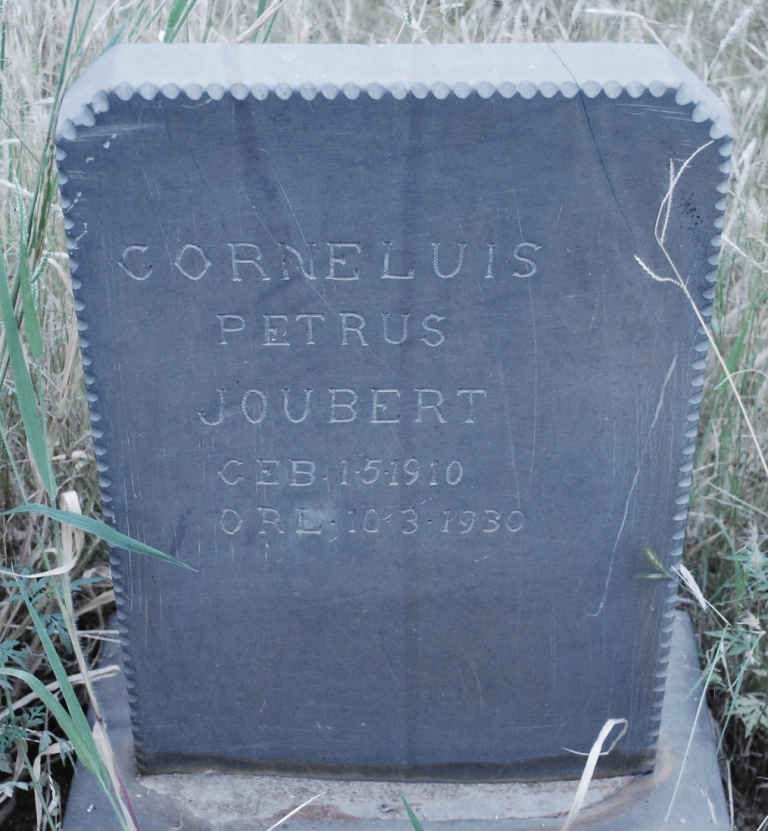 JOUBERT Cornelius Petrus 1910-1930