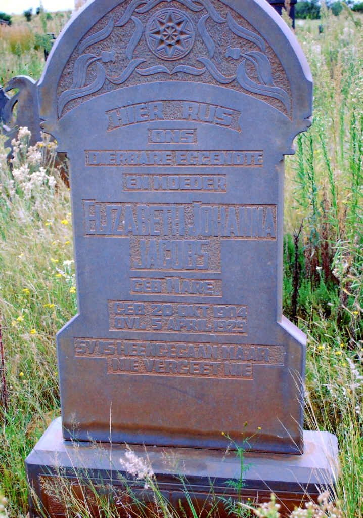 JACOBS Elizabeth Johanna 1904-1929