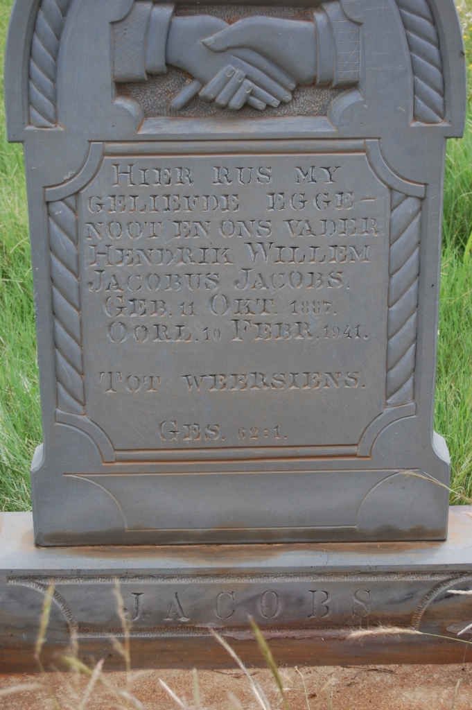 JACOBS Hendrik Willem Jacobus 1887-1941