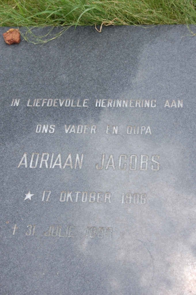 JACOBS Adriaan 1906-19?6