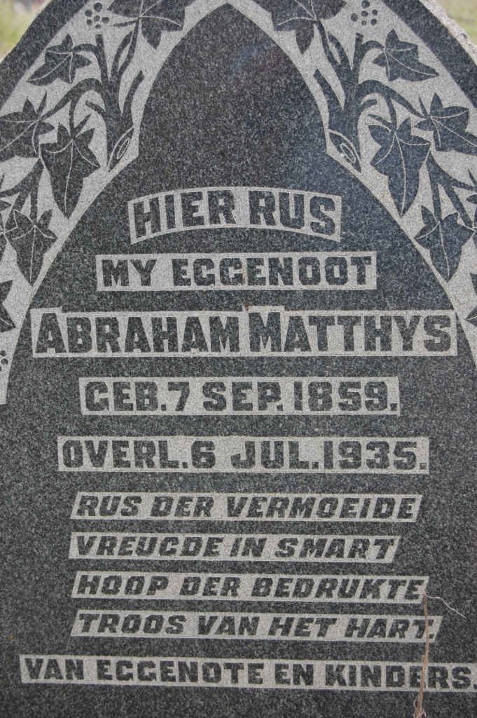 MATTHYS Abraham 1859-1935