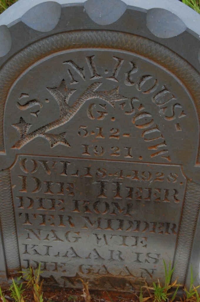 ROUSSOUW S.M. 1921-1928