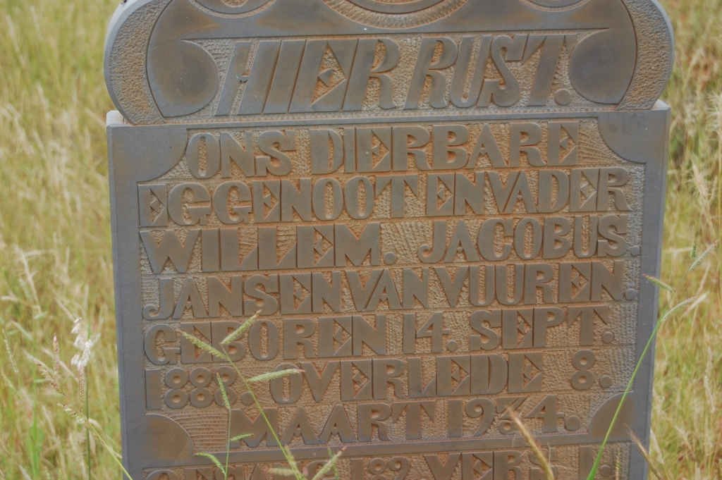 VUUREN Willem Jacobus, Janse van 1888-1934