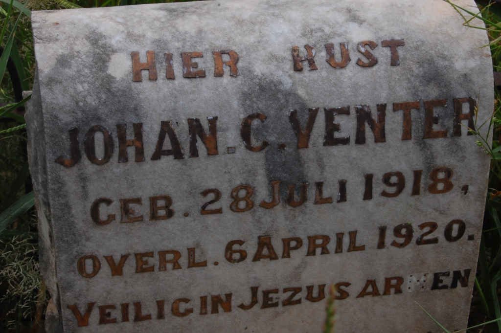 VENTER Johan C. 1918-1920