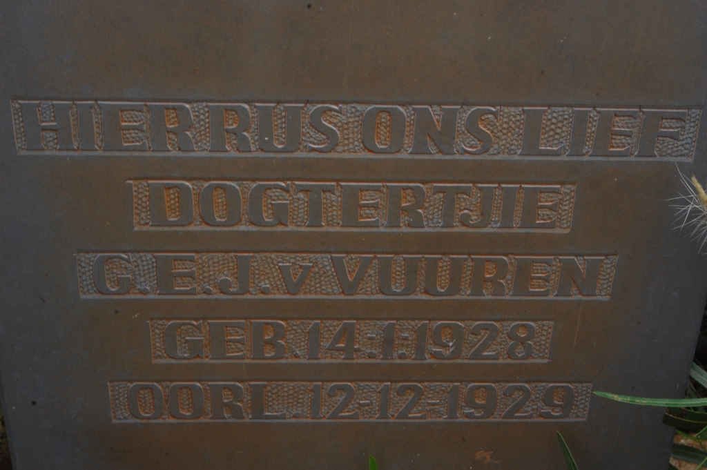 VUUREN G.E.J., van 1928-1929