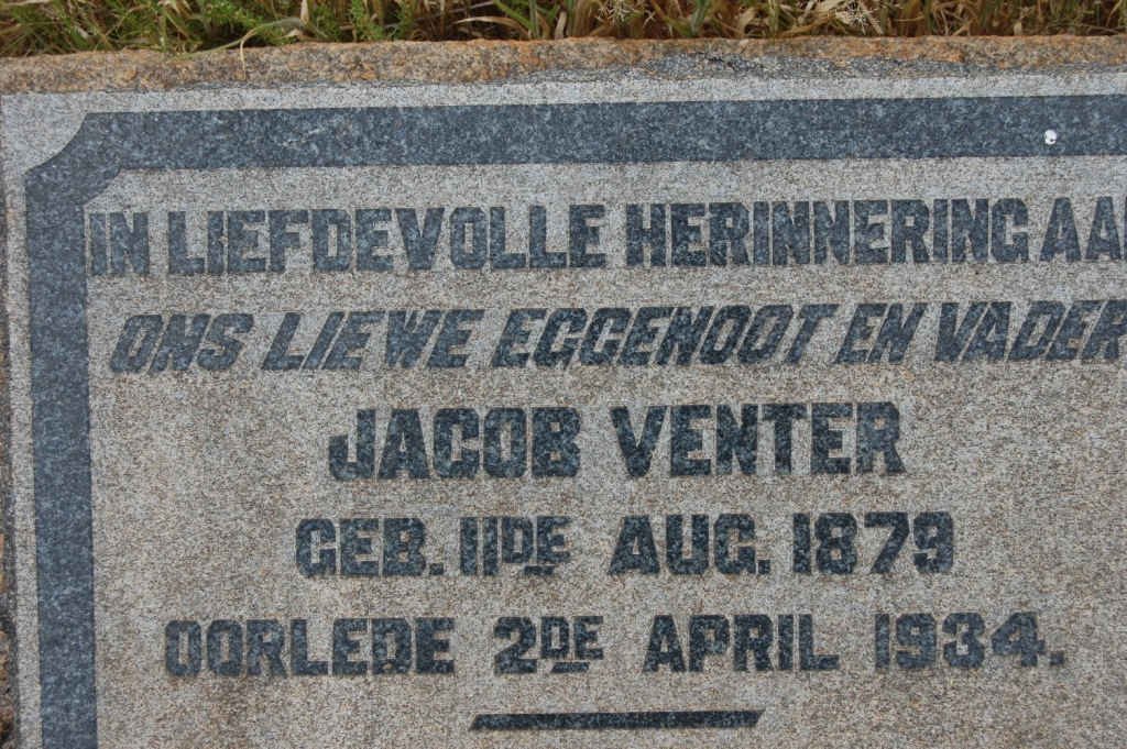 VENTER Jacob 1879-1934