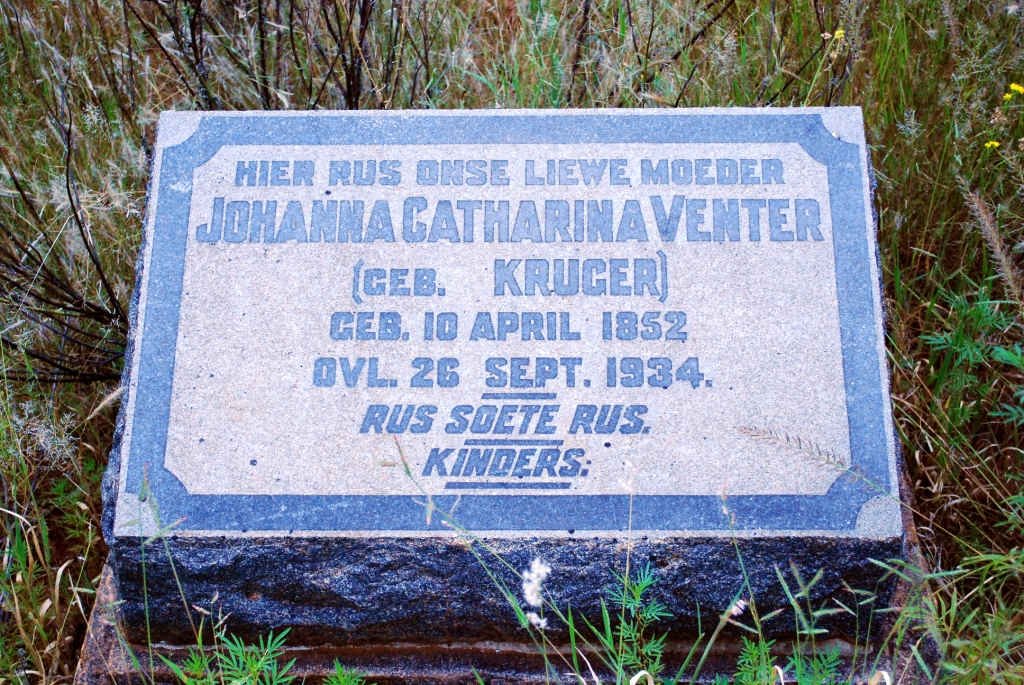 VENTER Johanna Catharina nee KRUGER 1852-1934