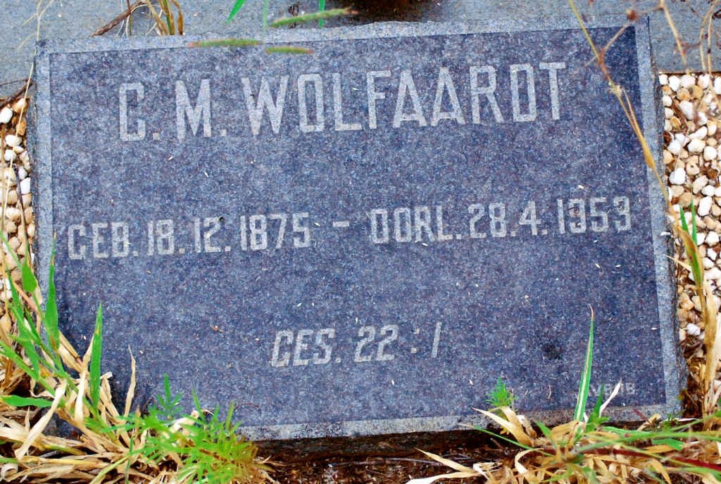 WOLFAARDT C.M. 1875-1953