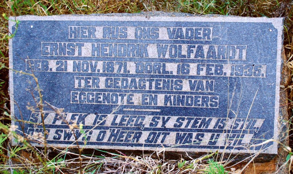 WOLFAARDT Ernst Hendrik 1871-1935