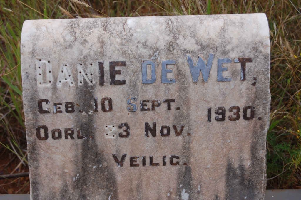 WET Danie, de 1930-1930