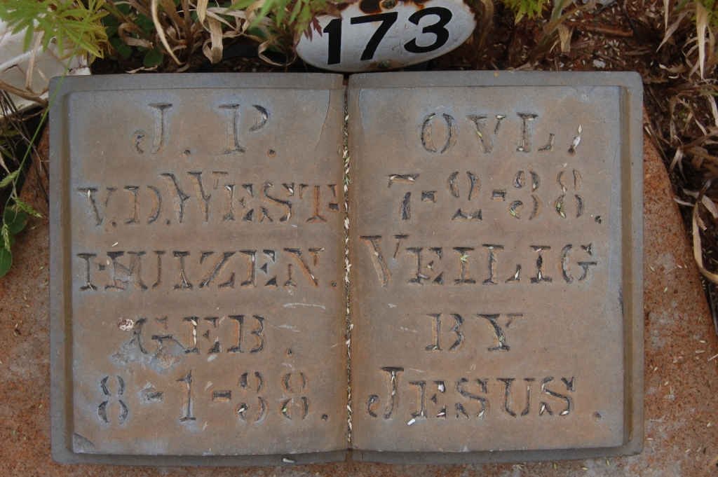 WESTHUIZEN J.P., v.d. 1938-1938