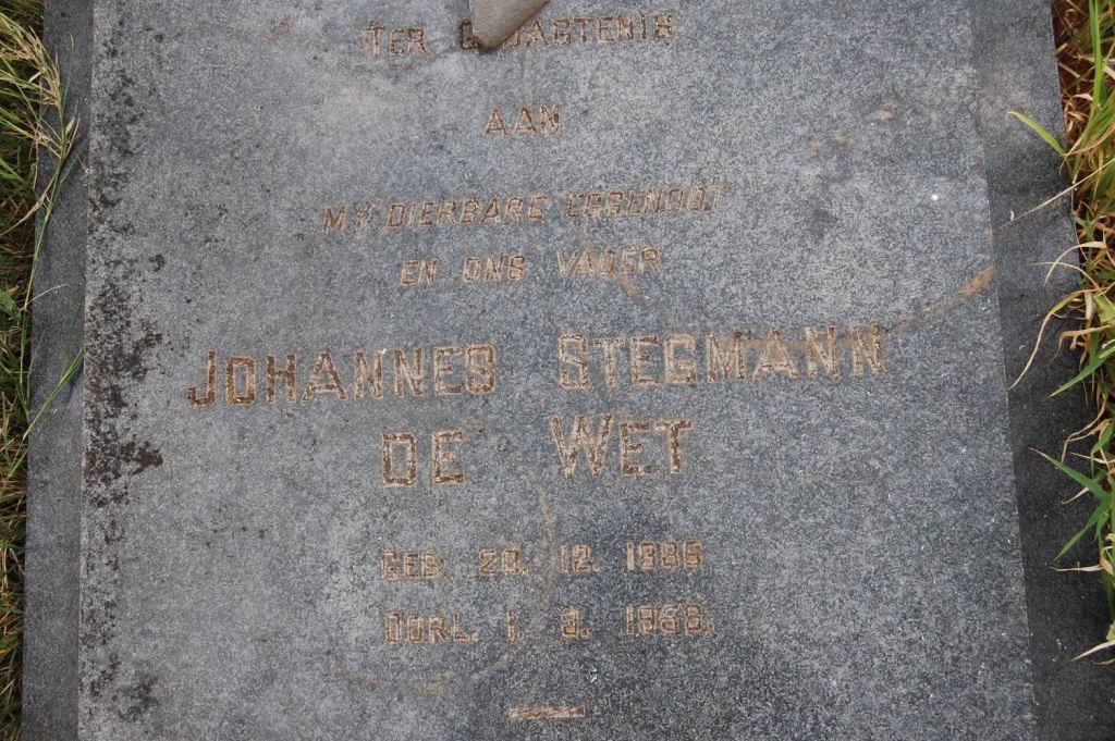 WET Johannes Stegman, de 1896-1959