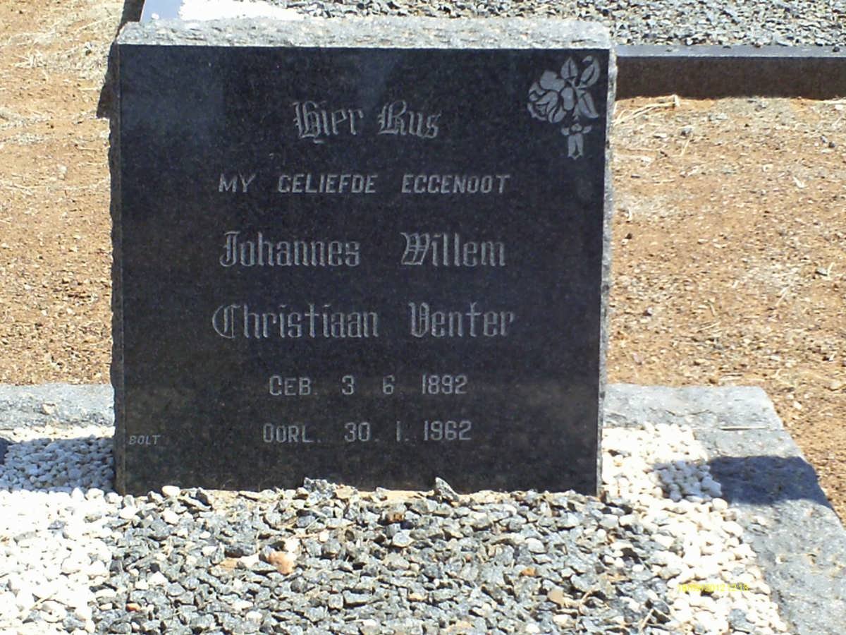 VENTER Johannes William Christiaan 1892-1962