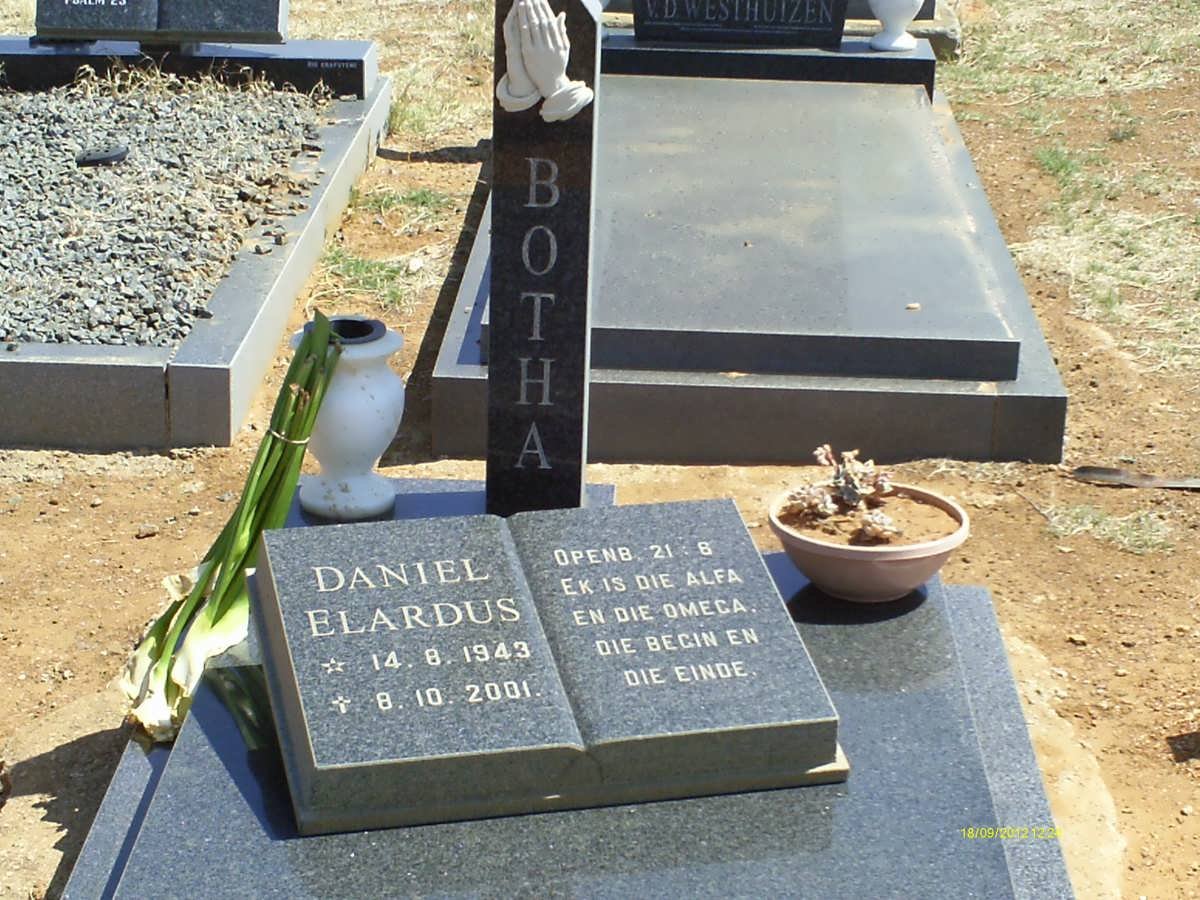 BOTHA Daniel Elardus 1943-2001