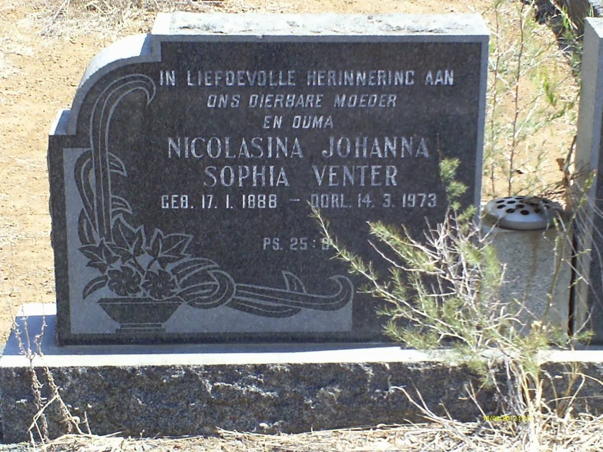 VENTER Nicolasina Johanna Sophia 1888-1973