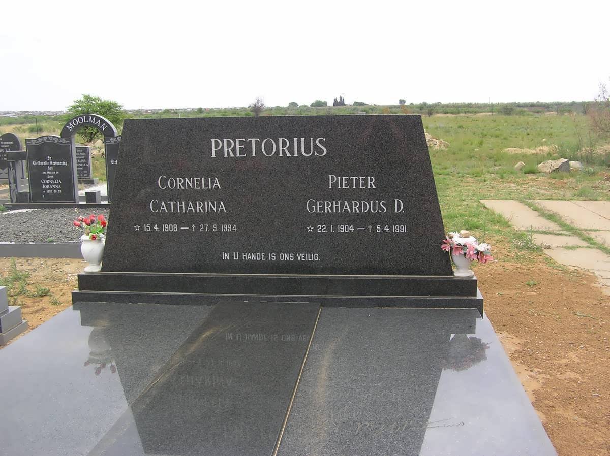 PRETORIUS Pieter Gerhardus D. 1904-1991 &amp; Cornelia Catharina 1908-1994