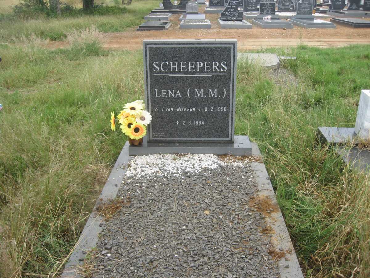 SCHEEPERS M.M. nee VAN NIEKERK 1930-1984