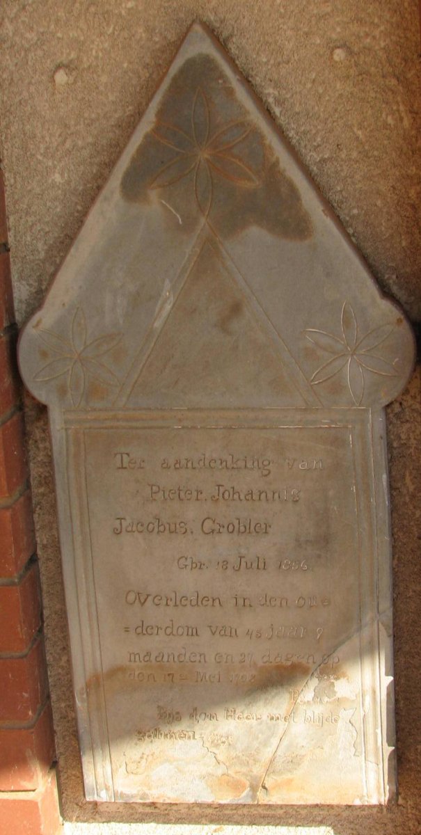 GROBLER Pieter Johannes Jacobus 1856-1902