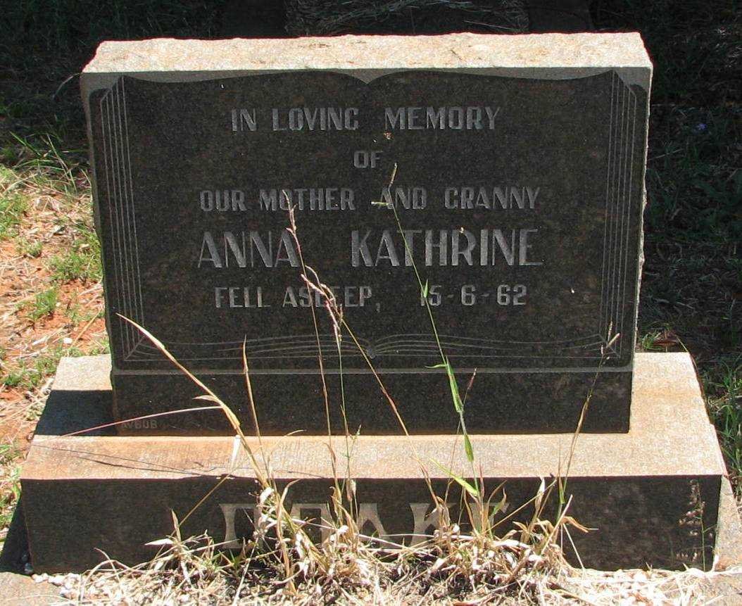DOAKE Anna Kathrine -1962