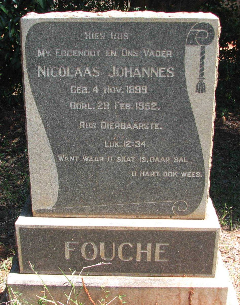 FOUCHE Nicolaas Johannes 1899-1952