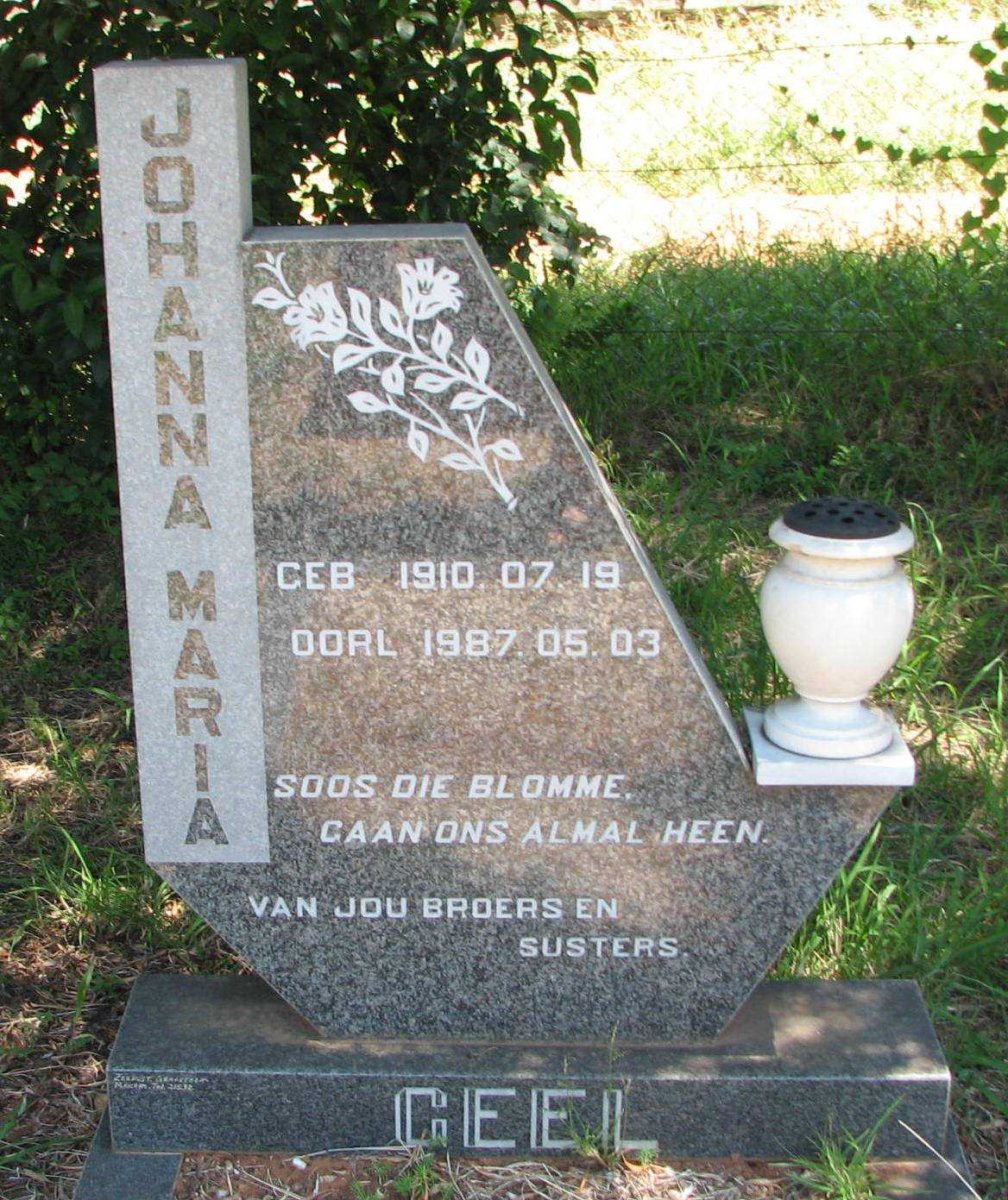 GEEL Johanna Maria 1910-1987