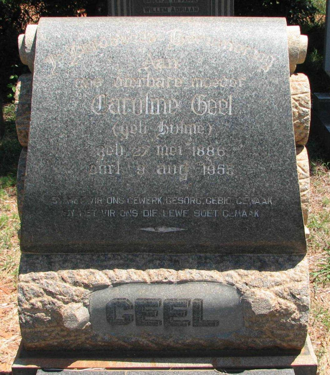 GEEL Caroline nee HULME 1886-1955