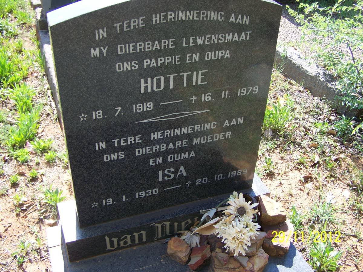 NIEKERK Hottie, van 1919-1979 &amp; Isa 1930-1989