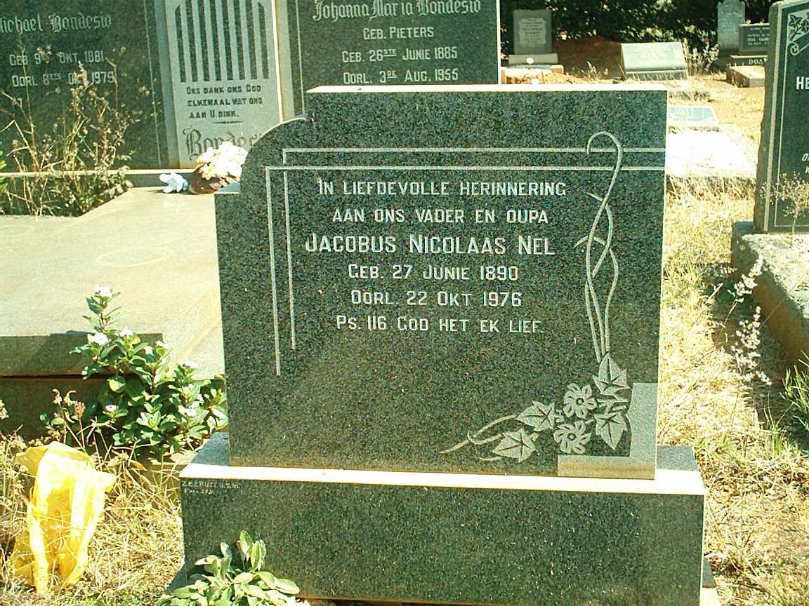 NEL Jacobus Nicolaas 1890-1976
