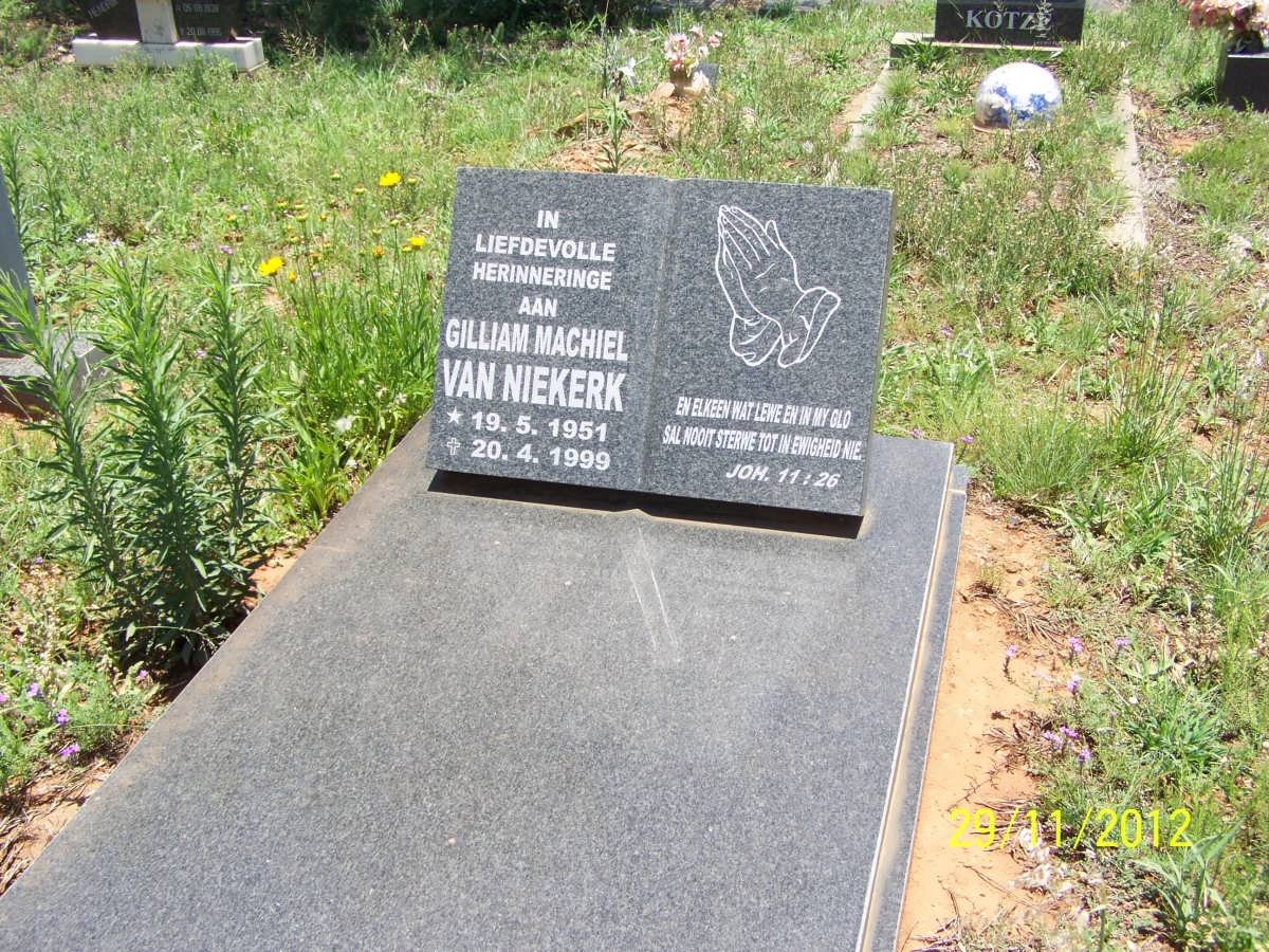 NIEKERK Gilliam Machiel, van 1951-1999