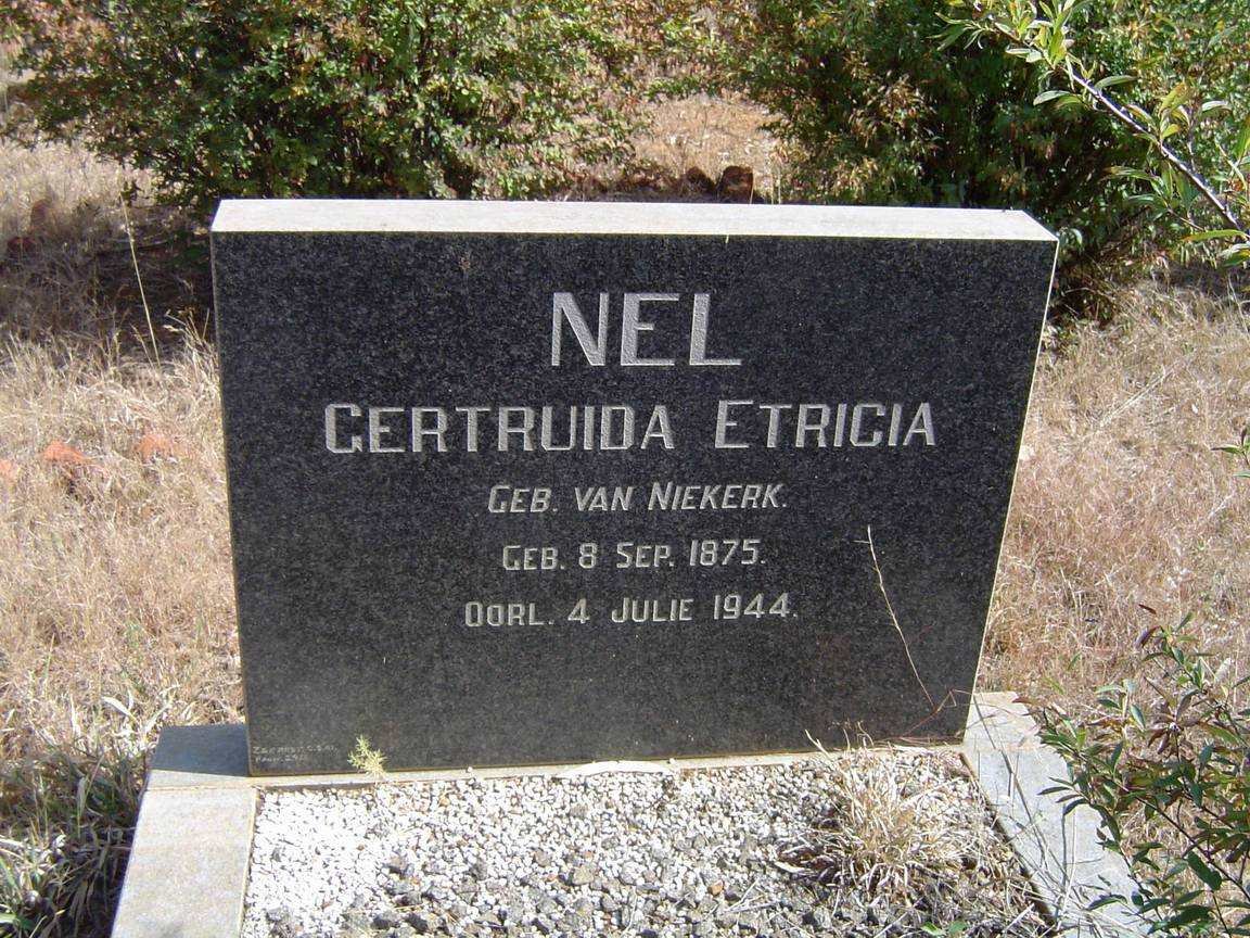 NEL Gertruida Etricia nee VAN NIEKERK 1875-1944