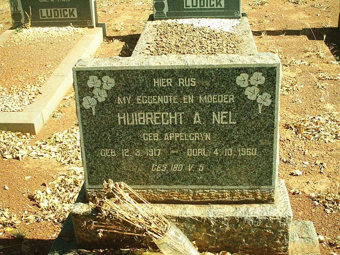 NEL Huibrecht A. nee APPELGRYN 1917-1960