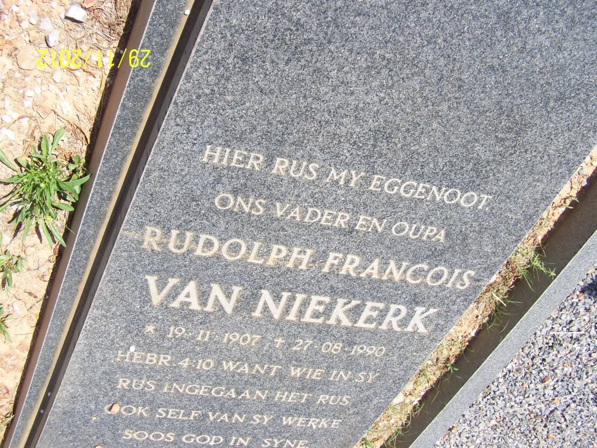 NIEKERK Rudolph Francois, van 1907-1990