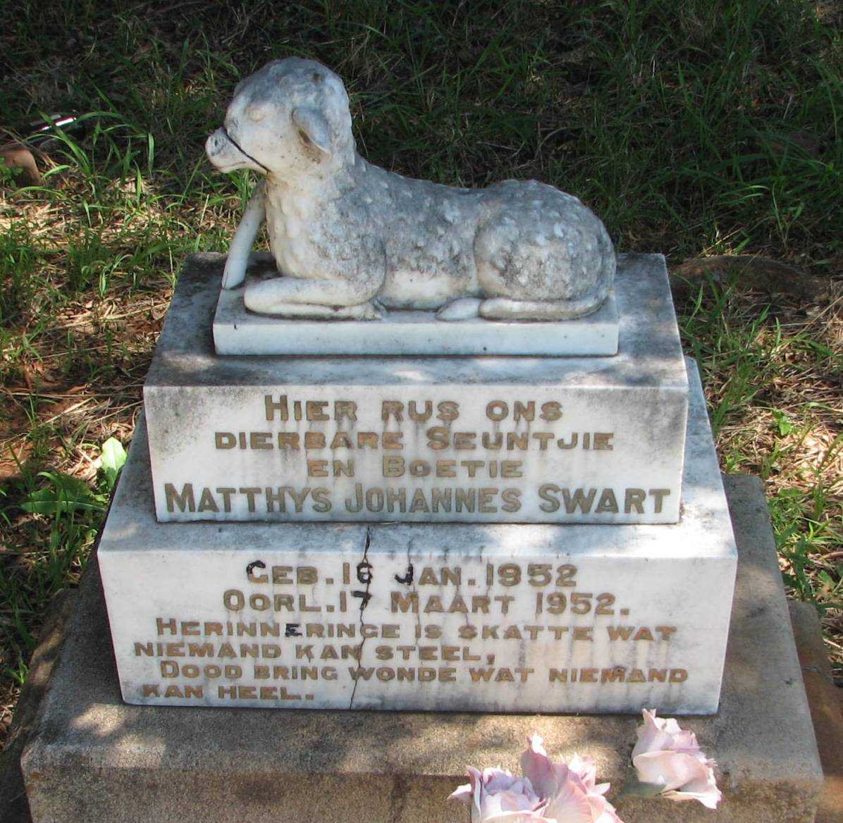 SWART Matthys Johannes 1952-1952