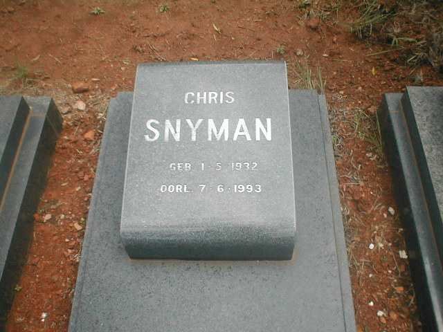 SNYMAN Chris 1932-1993