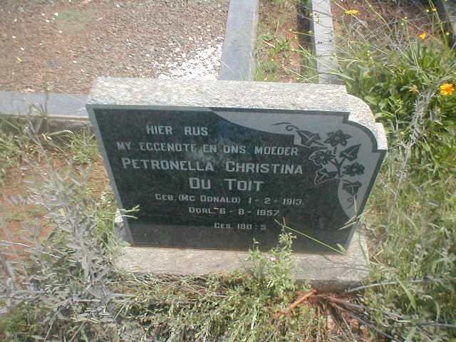 TOIT Petronella Christina, du nee McDONALD 1913-1957