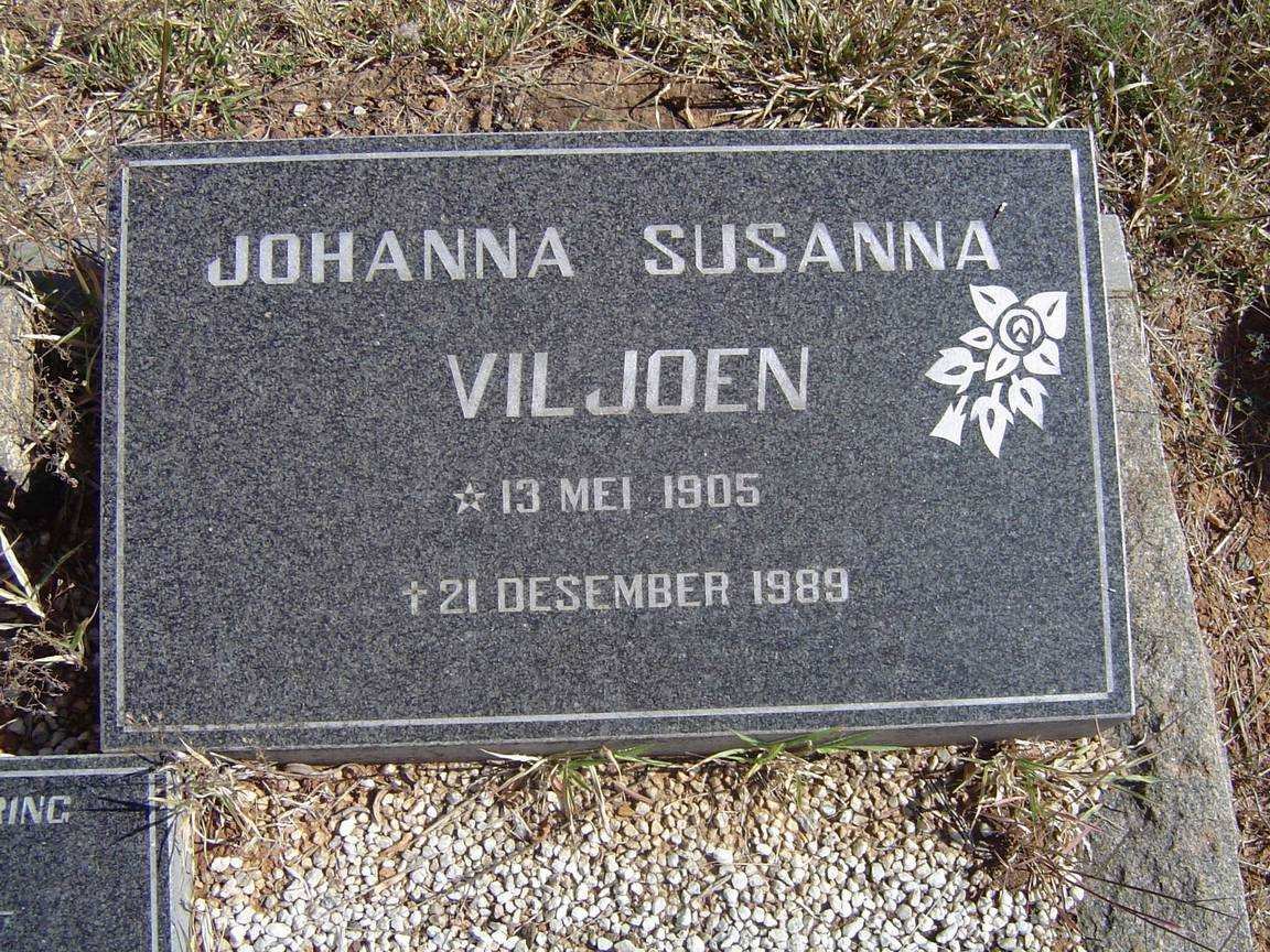VILJOEN Johanna Susanna 1905-1989
