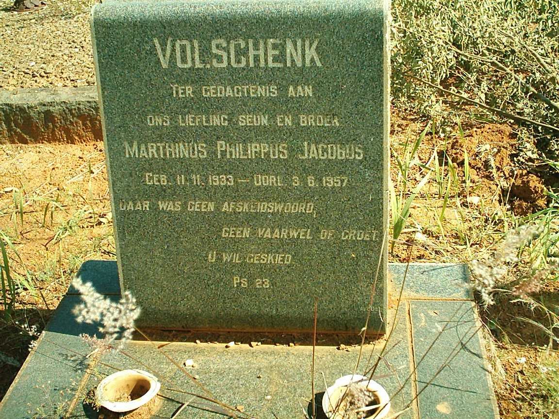 VOLSCHENK Marthinus Philippus Jacobus 1933-1957
