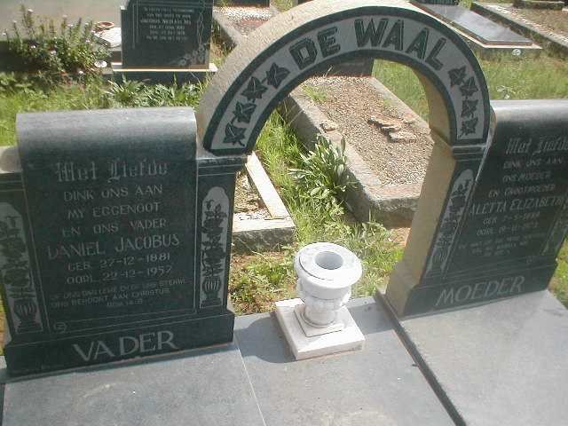 WAAL Daniel Jacobus, de 1881-1957